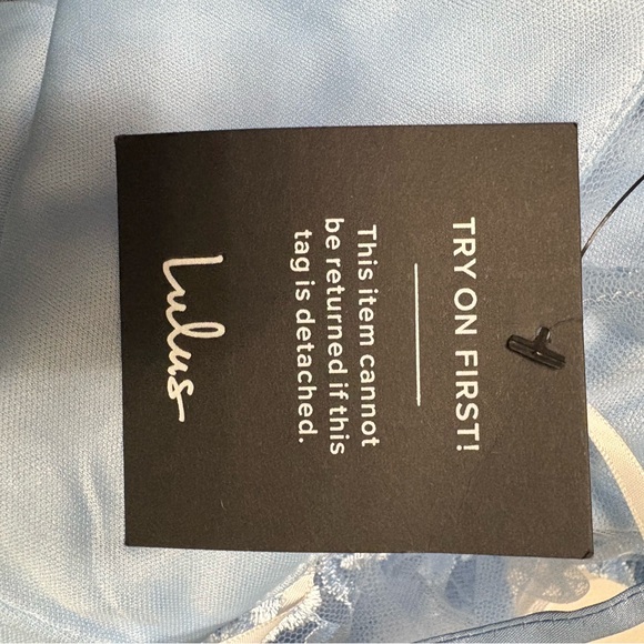 Lulu's Rare Presence Powder Blue 3D Floral Surplice Maxi Dress,Size XL,NWT - Picture 10 of 12